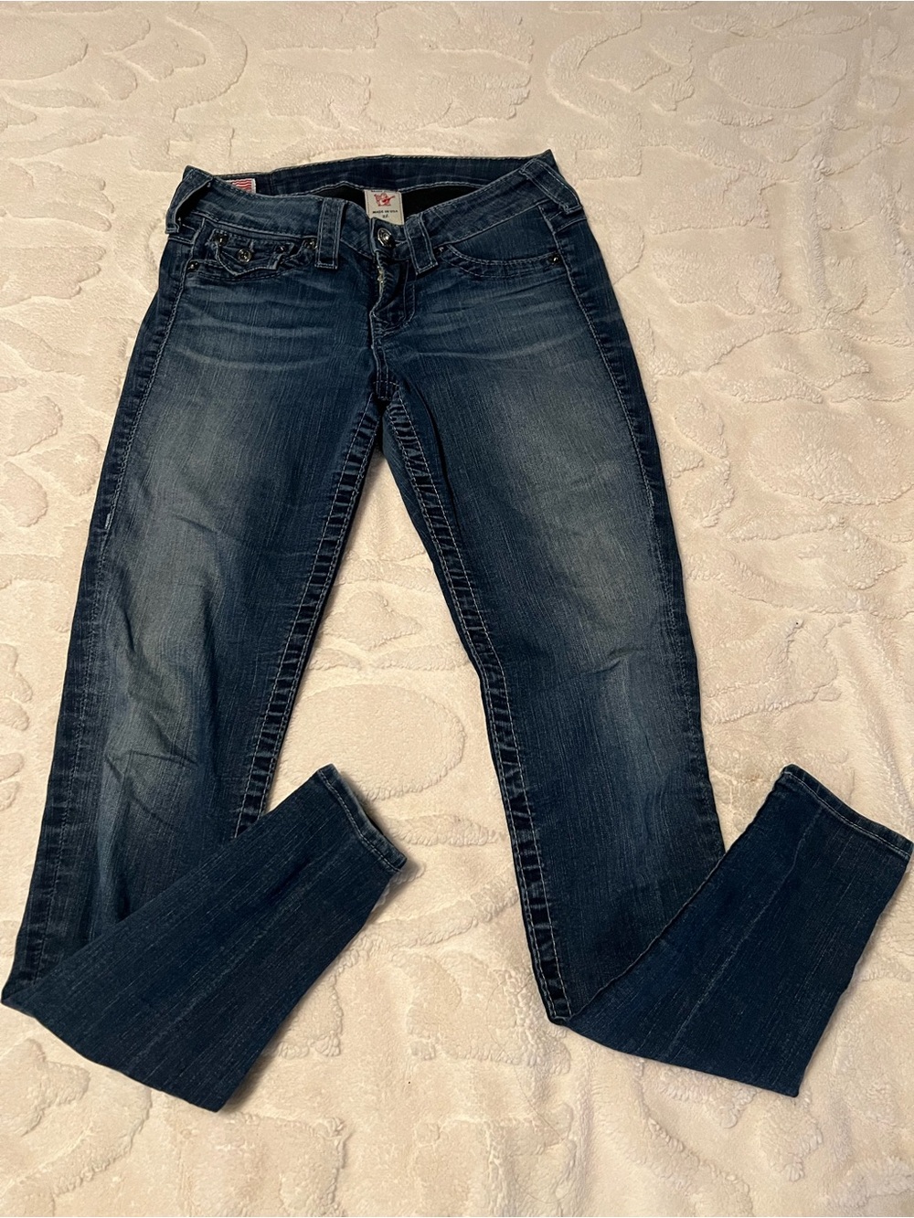 True Religion Women's Dark Indigo Skinny Jeans